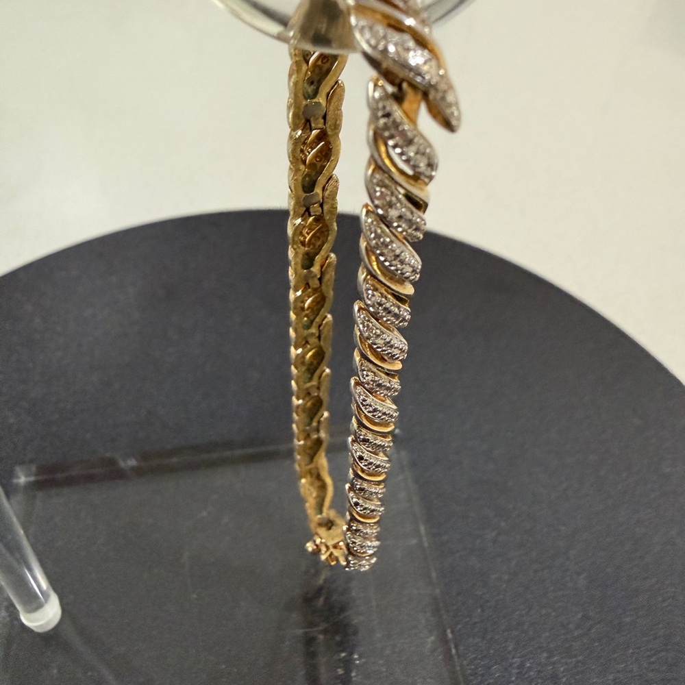 PAJ Gold Tone and CZ Tennis Bracelet - Picture 3 of 12